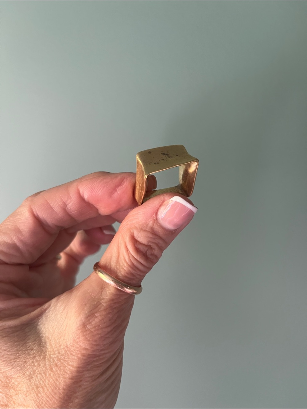 Banana Republic square brass ring - Picture 5 of 6